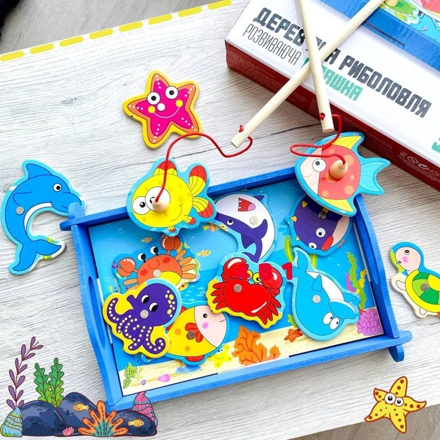 Дерев'яна магнітна гра Fun Game Рибалка