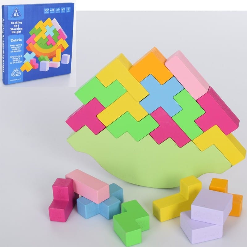 Дерев'яний балансир-тетріс