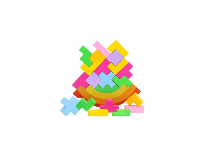 Дерев'яний балансир-тетріс