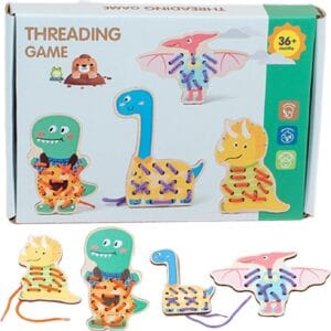 Вчимося шнурувати Динозаври